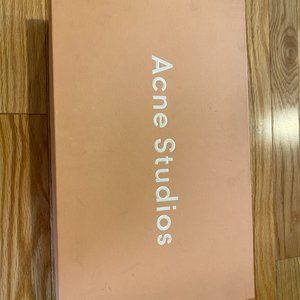 Acne Metallic Silver Adriana Sneaker Smiley-Face  - Size 9